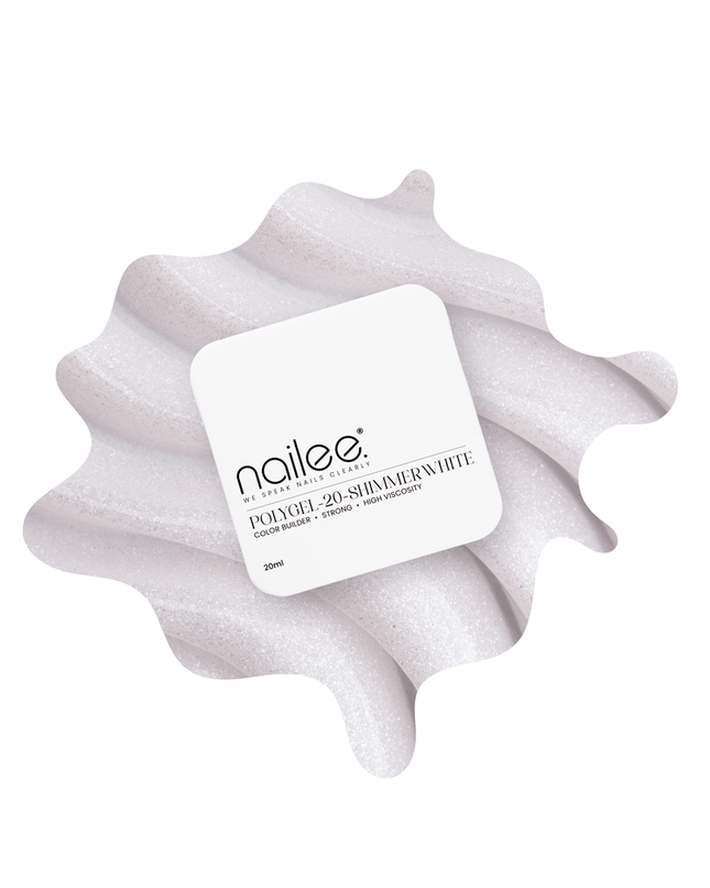 Polygel 20 SHIMMER WHITE - 20/50 ML - NaileePolygel 20 SHIMMER WHITE - 20/50 MLNail CareNaileePoly20-20mlNaileePolygel 20 SHIMMER WHITE - 20ml