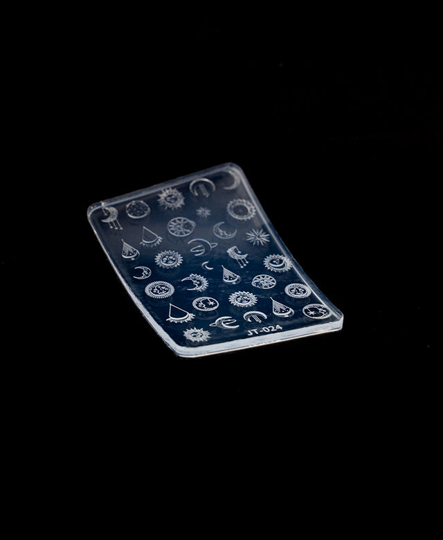 3D Silicone Stamping Plate JT-24 SUN AND MOON