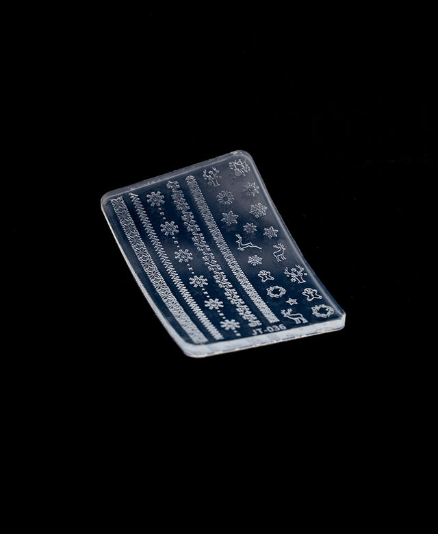 3D Silicone Stamping Plate JT-36 WINTER SNOWFLAKE
