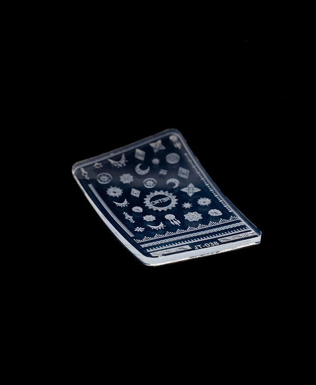 3D Silicone Stamping Plate JT-38 SUN AND MOON 2