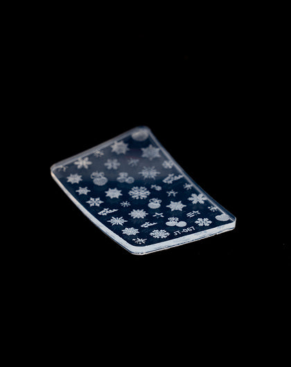 3D Silicone Stamping Plate JT-67 WINTER SNOWFLAKE 5