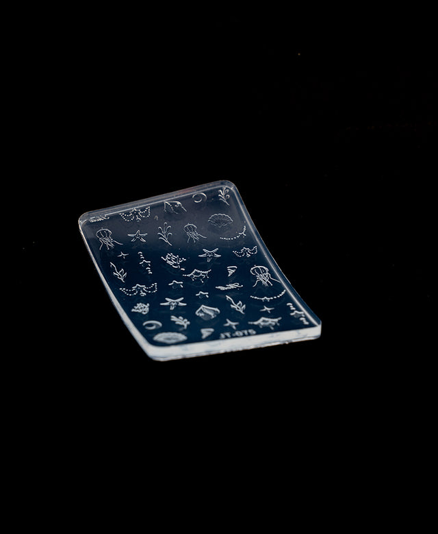 3D Silicone Stamping Plate JT-75 SEA SHELLS STARFISH