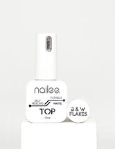 TOP Black&White Flakes Matte - 12ml