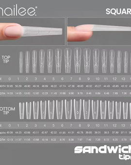 Sandwich Double Tips - Square