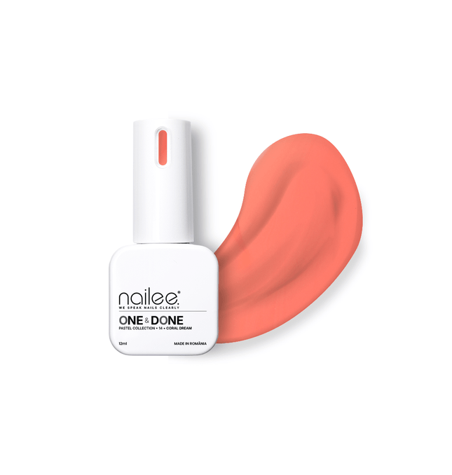 Color Top 12ml - One&Done 14 Coral Dream - NaileeColor Top 12ml - One&Done 14 Coral DreamNaileeone&done14Nailee