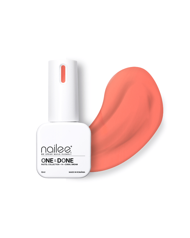 Color Top 12ml - One&Done 14 Coral Dream - NaileeColor Top 12ml - One&Done 14 Coral DreamNaileeone&done14Nailee