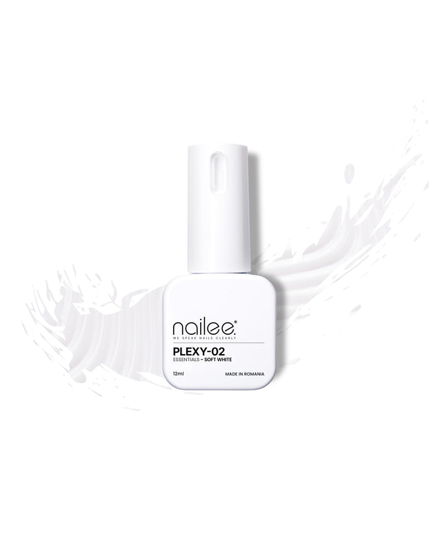 Plexy Rubber 12ml - Essentials Soft white PX02 - NaileePlexy Rubber 12ml - Essentials Soft white PX02NaileePlexy02Nailee
