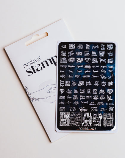Stamping Nail Plate - 04 Wordee