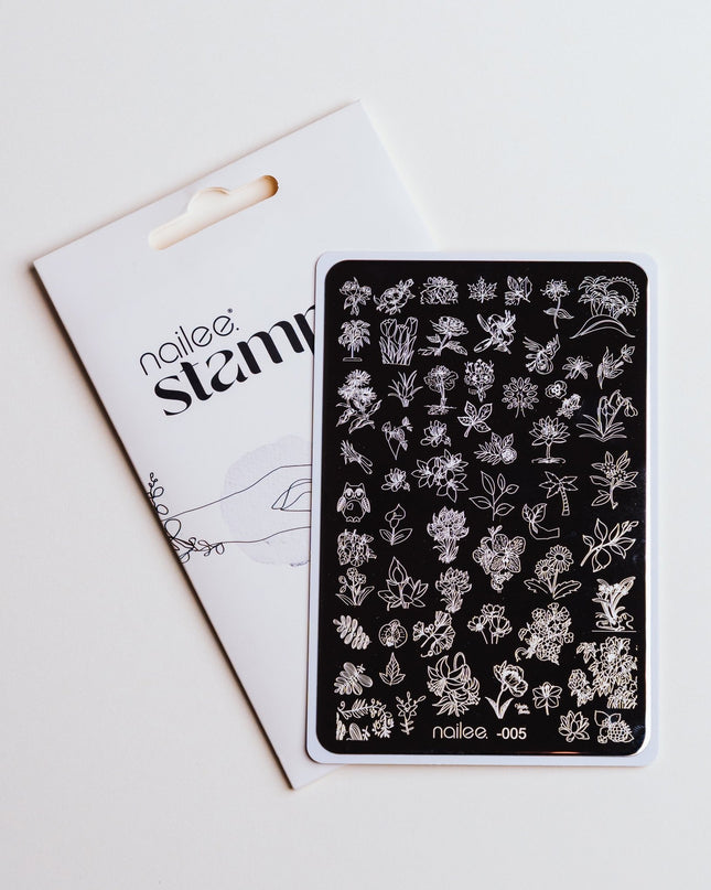 Stamping Nail Plate - 05 Flowers - NaileeStamping Nail Plate - 05 FlowersNaileeFN-SP01/05Nailee