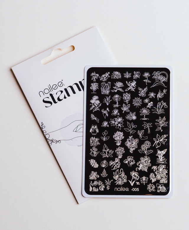 Stamping Nail Plate - 05 Flowers
