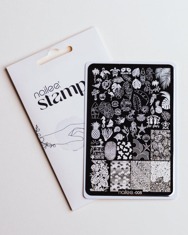 Stamping Nail Plate - 08 Summer Vibe - NaileeStamping Nail Plate - 08 Summer VibeNaileeFN-SP01/08Nailee